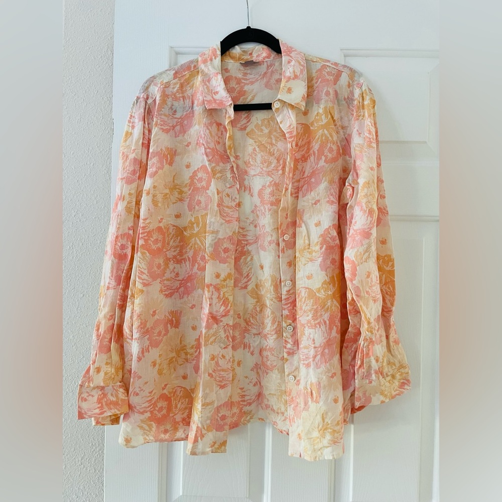 J Jill 100% Linen blouse